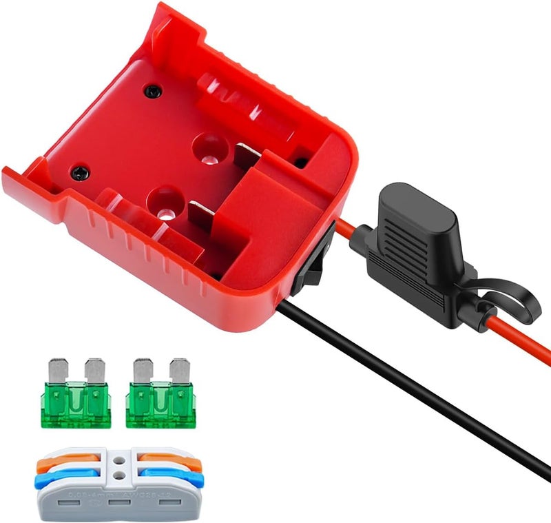 UTKFHT Power Wheel Adapter Kit Compatible with Milwaukee 18V Battery with Voltage Regulator Fuse and Wire Terminals, Battery Conversion Kit for DIY Radio Controlled Truck, Robotics and Car Toys - Image 1